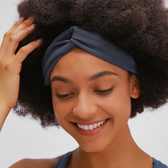 Bandeau cheveux bleu