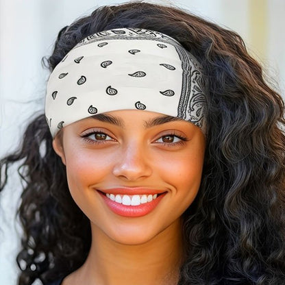 Bandeau cheveux blanc elastique pour femme confort total