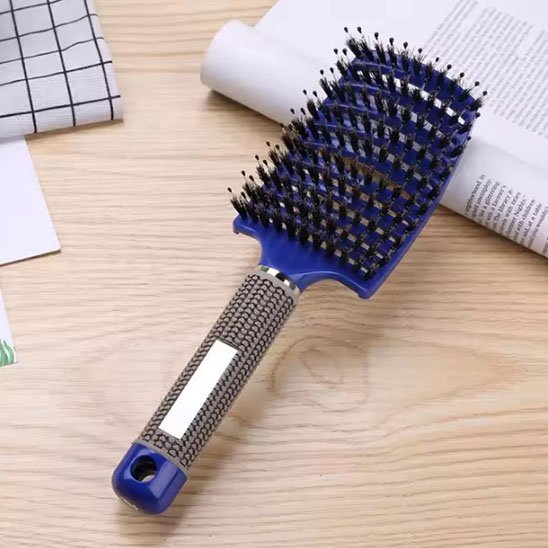 Brosse à cheveux bleu