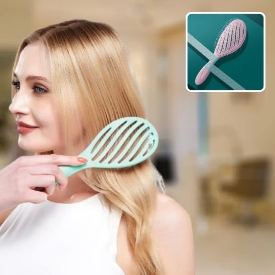 Brosse à cheveux creuse démêlante 