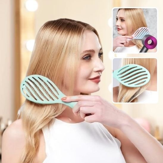 Brosse à cheveux vert 