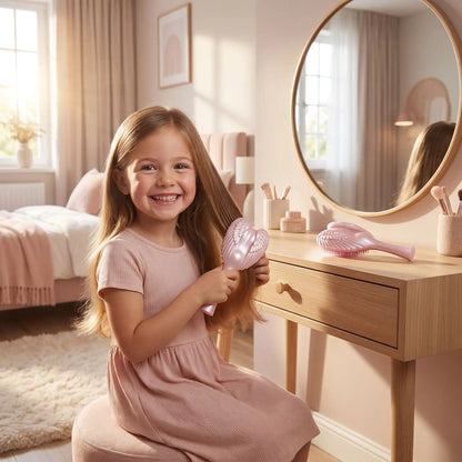 Brosse-a-cheveux-ange-rose-petite-fille-assise-dans-sa-chambre-fiere-et-heureuse-de-se-brosser-les-cheveux-toute-seule.