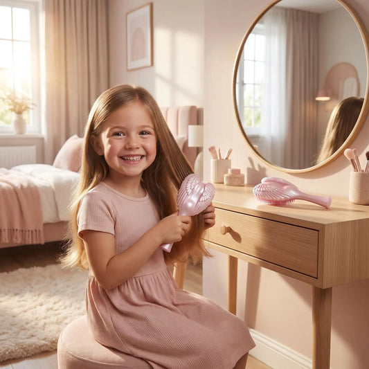 Brosse-a-cheveux-ange-rose-petite-fille-assise-dans-sa-chambre-fiere-et-heureuse-de-se-brosser-les-cheveux-toute-seule.