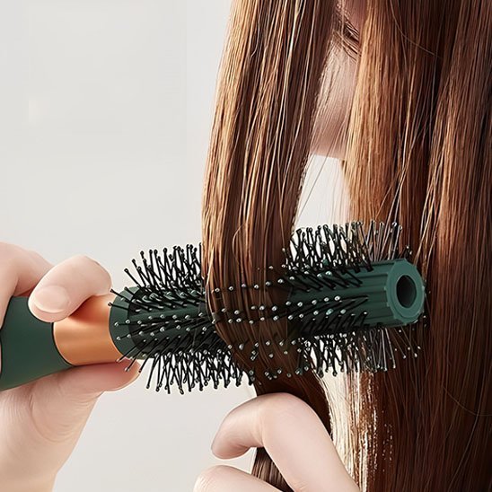 Brosse à cheveux ronde professionnelle pour brushing sur cheveux longs et mouillés