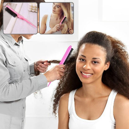 Brosse cheveux poils de sanglier véritables pour brillance et soin capillaire